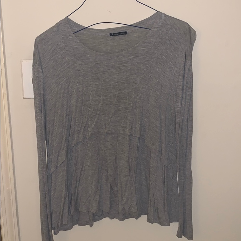 Gray layered Top